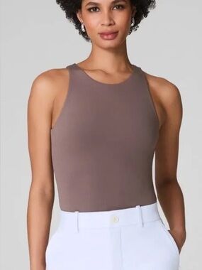 SPANXsmooth™ Jersey High Neck Tank - 2X Taupe